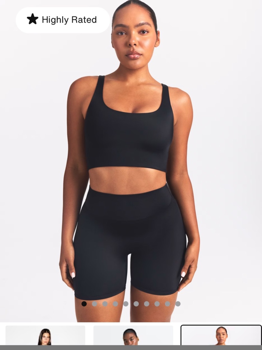 NikeSKIMS Black Scoop Neck Crop Tank Top